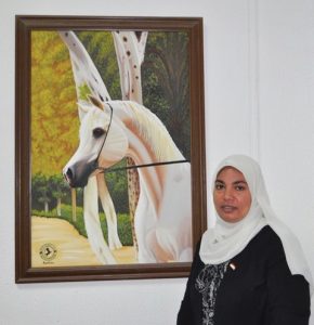 د. نجلاء رضوان مديرة محطة الزهراء للخيول العربية الأصيلة