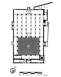 الشكل(5) : الجامع الكبير بفاس الجديد، مسقط أفقي